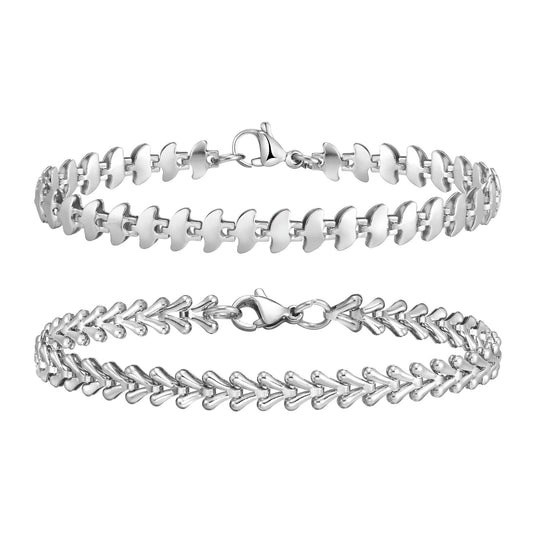 Handmade Chain -Colored Stainless Steel Bracelet for Men