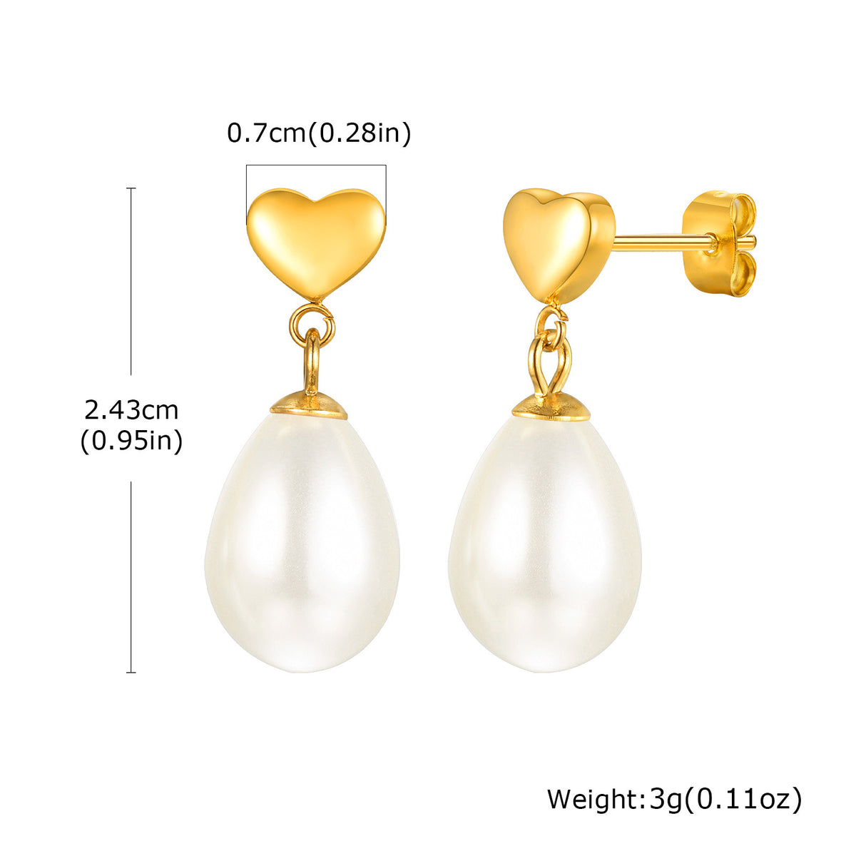 Stainless Steel Zircon Pearl Floral Earrings