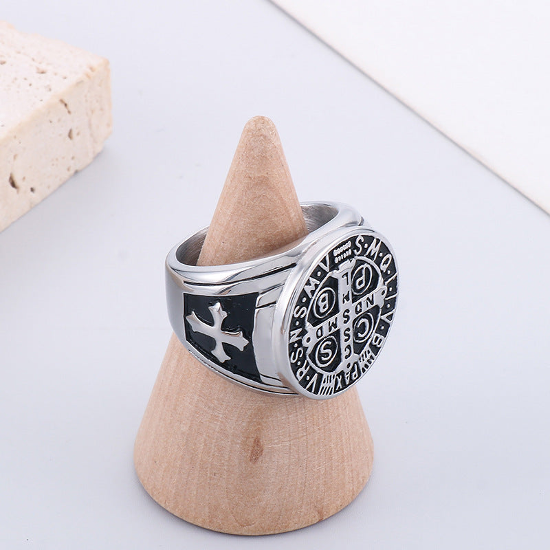 Planderful Viking Rune Ring Titanium Steel For Men Jewelry