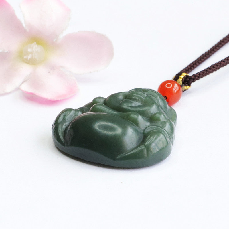 Taqing Hetian Jade Buddha Pendant
