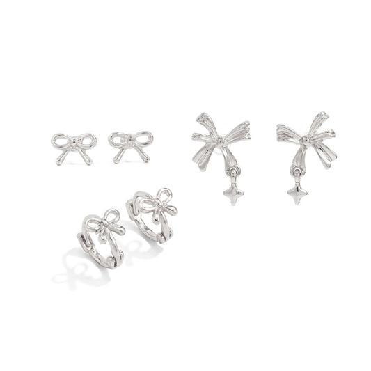 Planderful Bow Stud Earrings For Women Simple Knot Design European American Style Statement Jewelry