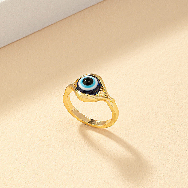 Enchanting Blue Eye Ring - Exquisite Cross-border Fashion Accessory for Women
