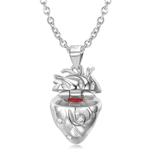 Segmentation Cardiac Pendant Silver Necklace