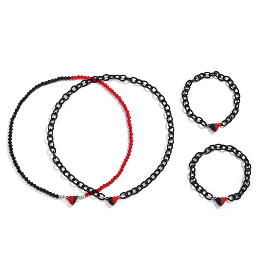 Magnetic Heart Necklace Set from Vienna Verve Collection