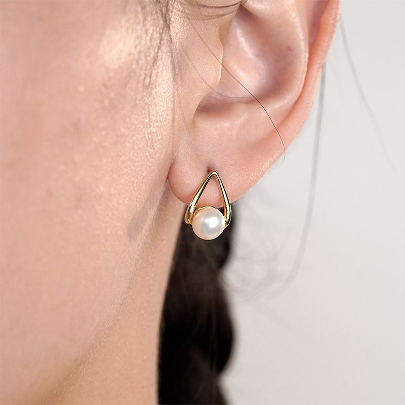 Pearl Earrings S925 Stud Earrings Silver Needle Wholesale