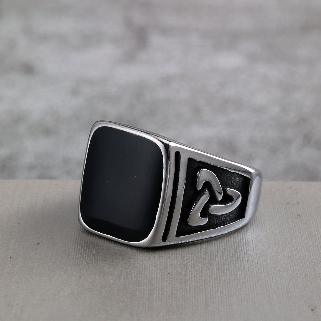 Vintage Viking Stainless Steel Men's Ring