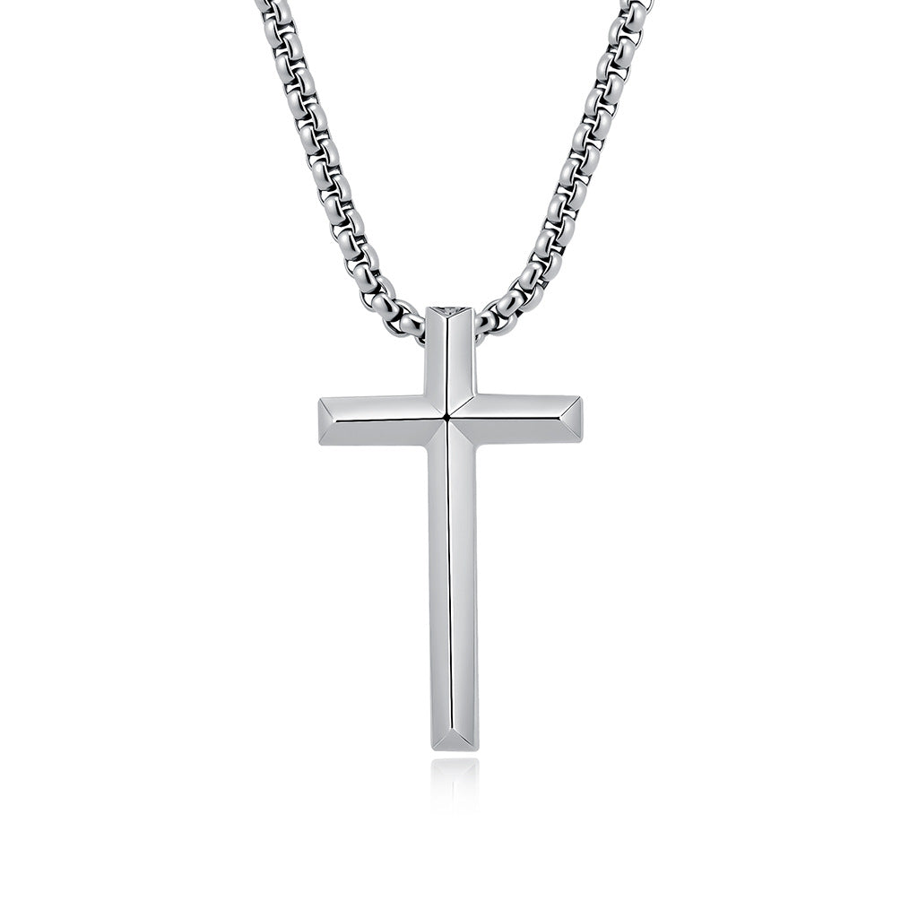 Stainless Steel Cross Geometric Necklace