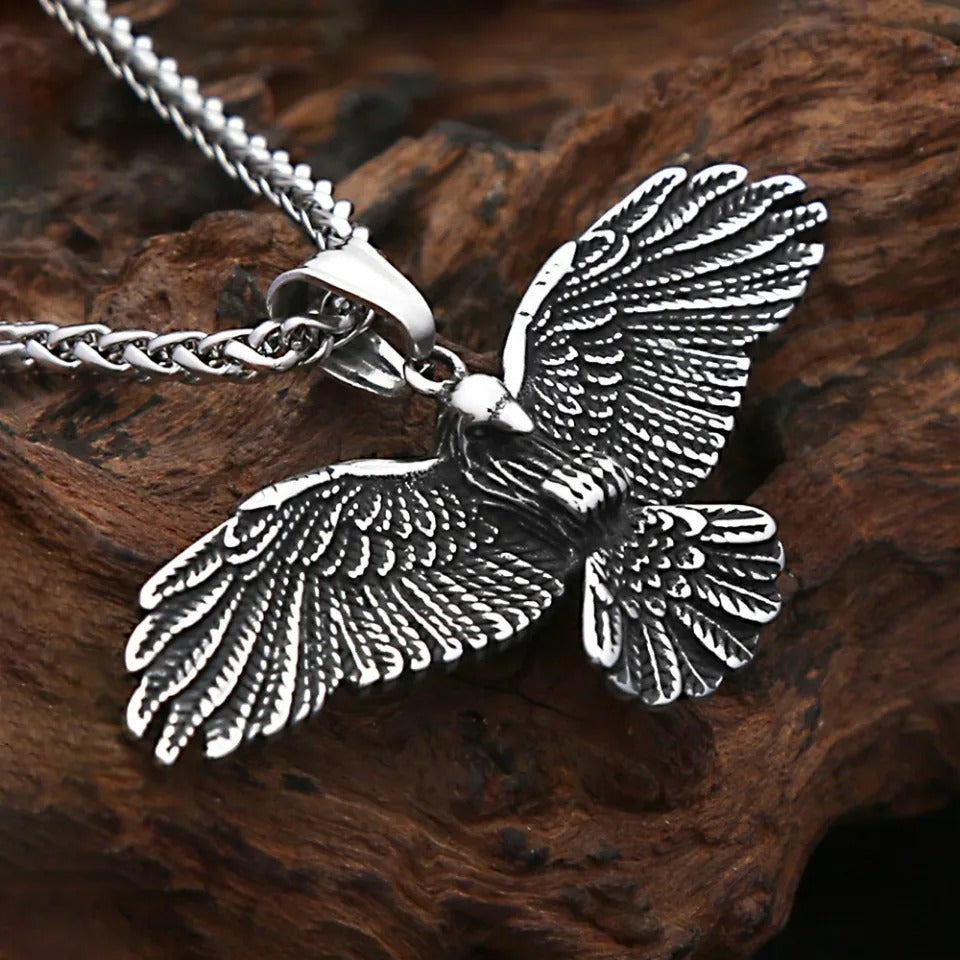 Punk Viking Eagle Stainless Steel Men's Pendant Necklace