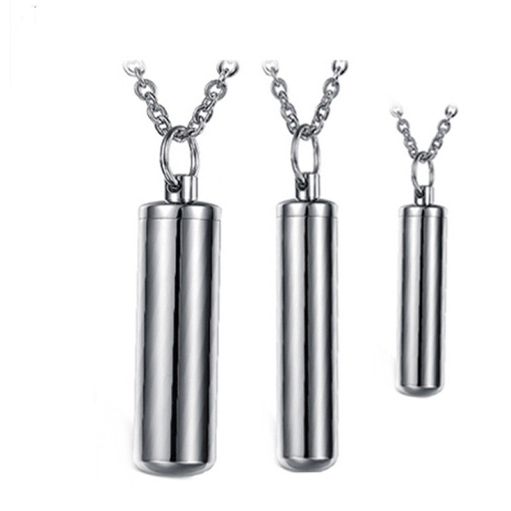 Planderful Perfume Bottle Necklace Unisex Stainless Steel Openable Capsule For Scent Memory And Message Gift