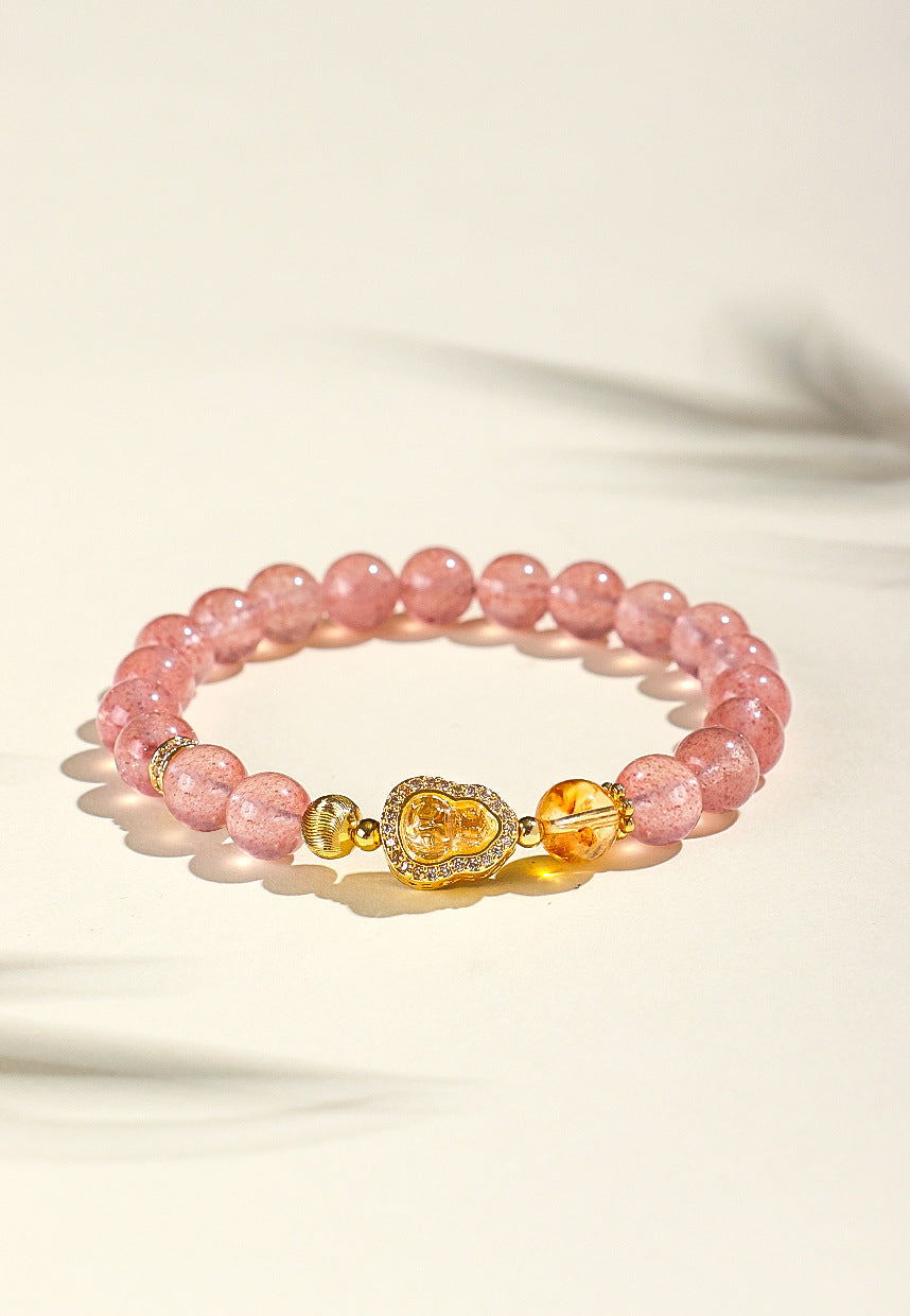 Planderful Fortune's Favor Bracelet – Elegant Natural Yellow Crystal Design