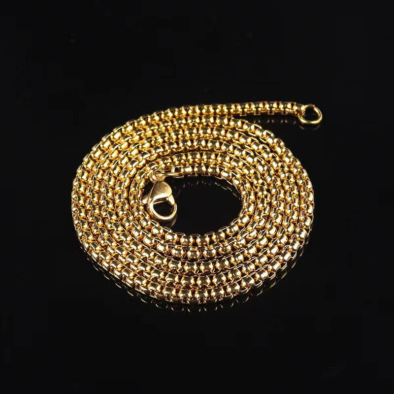 Pearl Square Stainless Steel Pendant Necklace