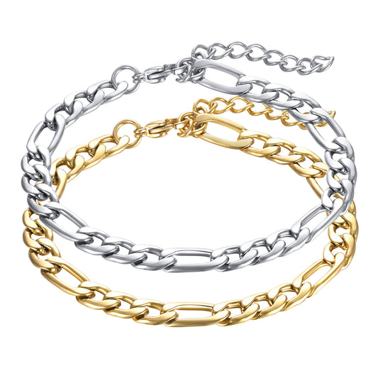 Stainless Steel Three To One NK Chain Titanium Steel Bracelet