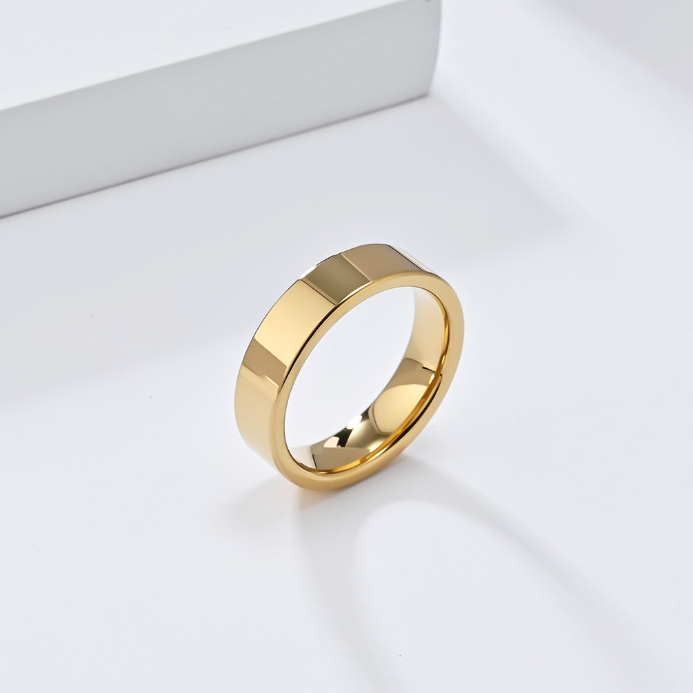 Planderful Everyday Genie Tungsten Steel Ring Unisex Luxury Wedding Band Gift for Couples