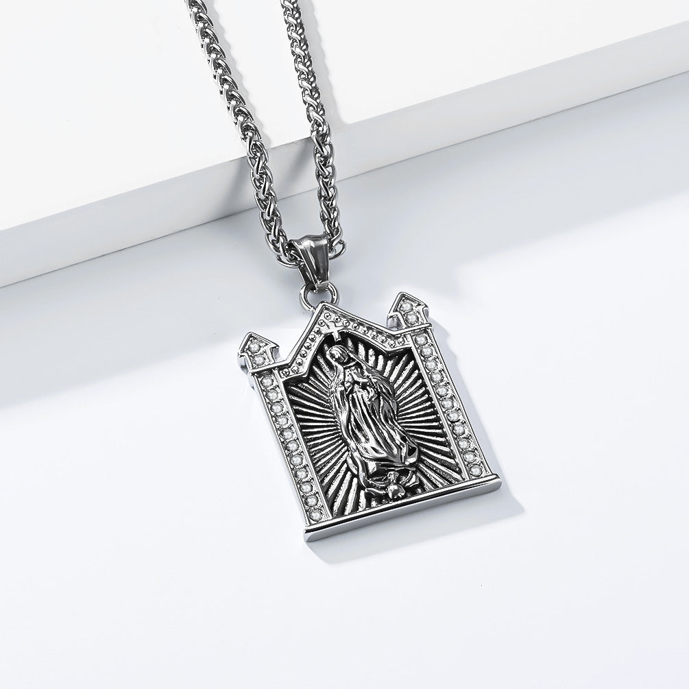 Gothic Zircon Pendant — Three Finishes