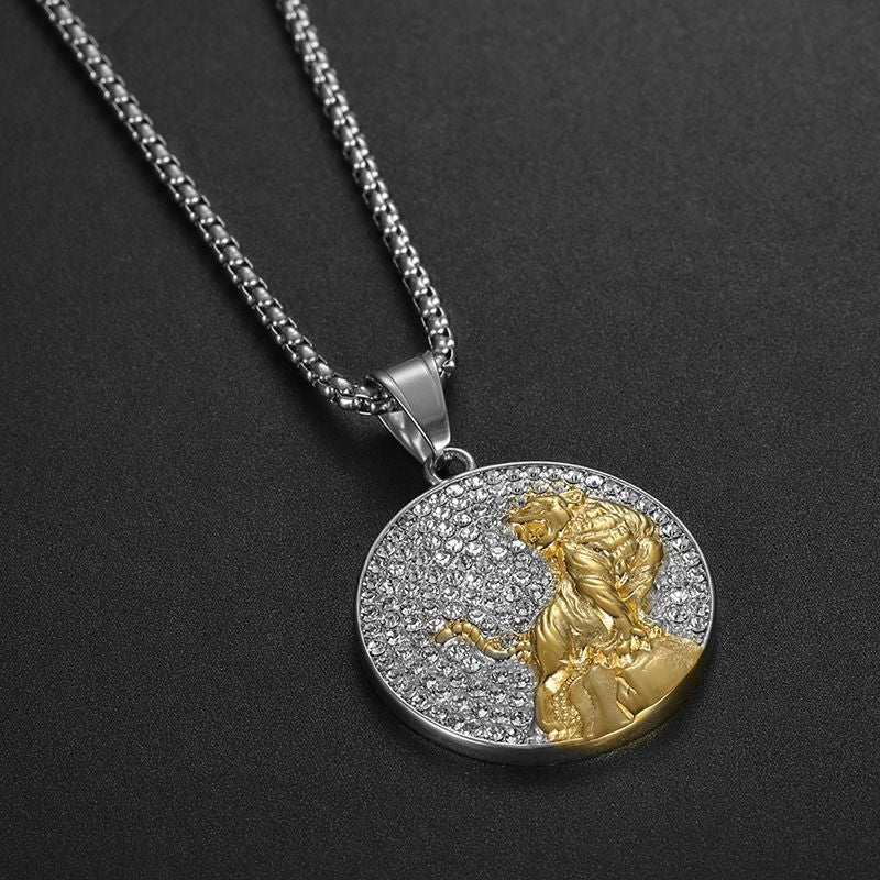 Steel Necklace - Luxury Tiger Pendant
