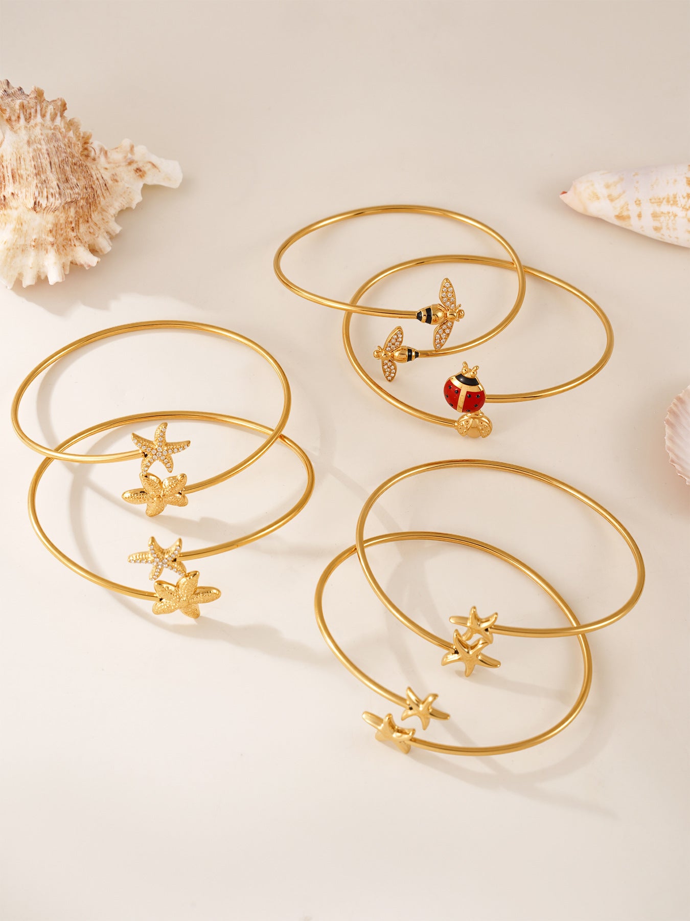 Planderful Genie Bee Starfish Zircon Bracelet For Her