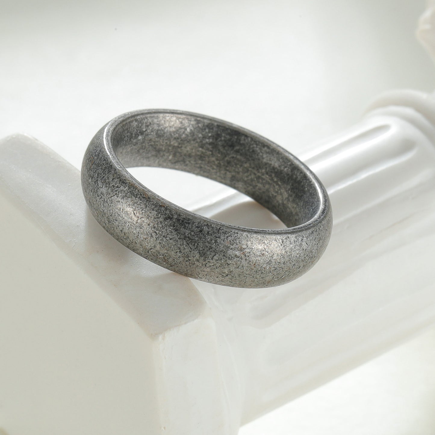 Planderful Stainless Steel Mens Ring 6mm Wide European American Style Timeless Unisex Jewelry