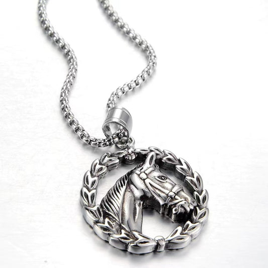 European And American Style Horse Head Pendant For Men