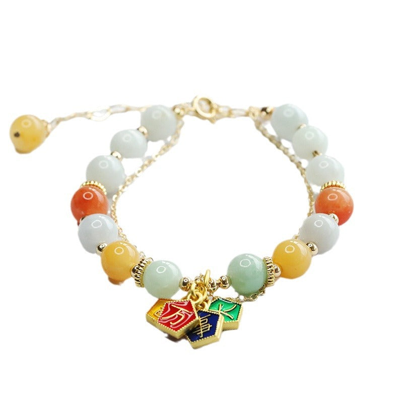 Jadeite Round Bead 7~8 mm Bracelet