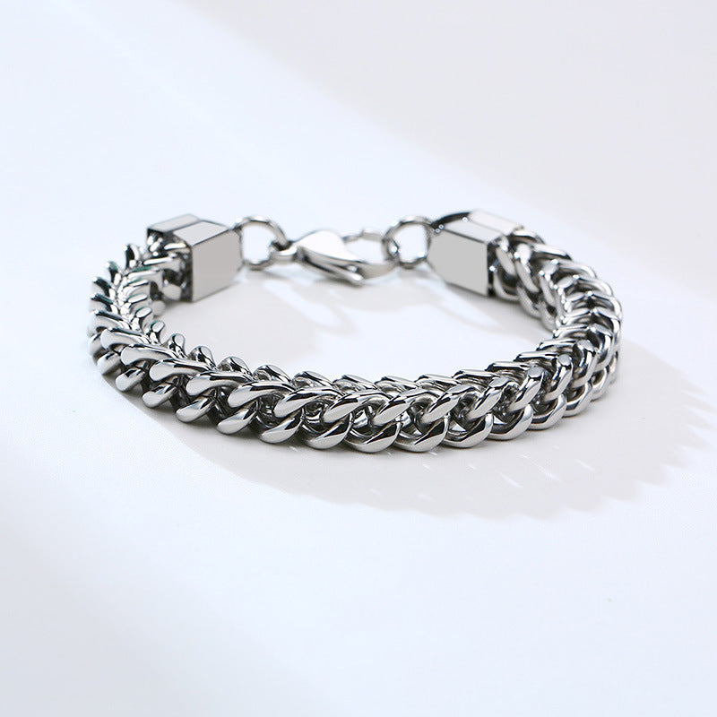 Trendy Fashion Stainless Steel Keel Chain Bracelet Steel Men's Jewelry Factory Spot