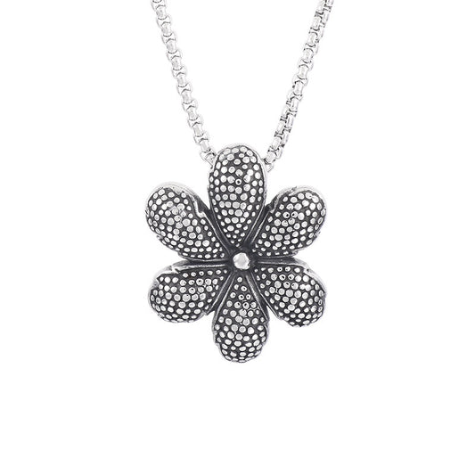 Old Creative Turtle Pendant, Retro Polka Dot Flower Turtle Devil's Eye Titanium Necklace