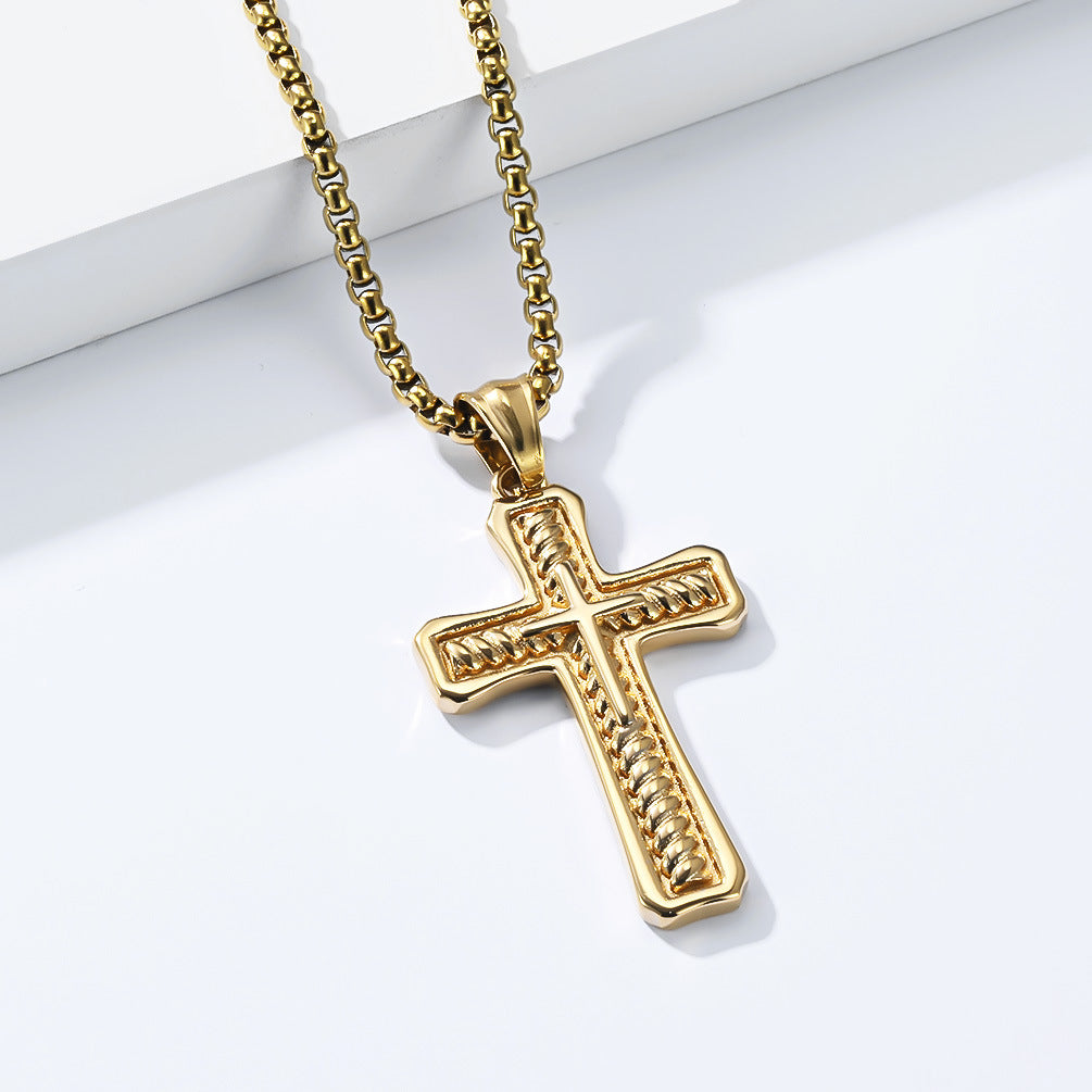 Stainless Steel Cross Vintage Punk Necklace