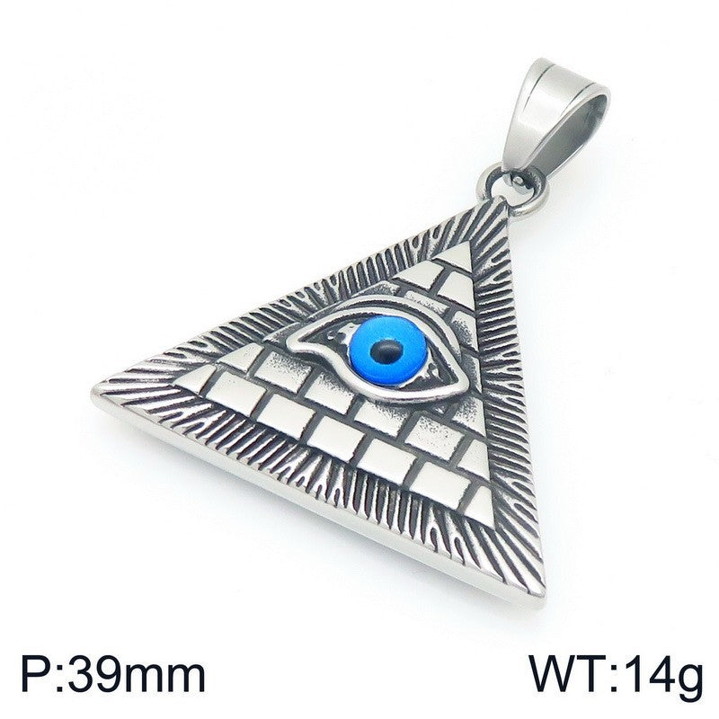 Planderful Men Double Sided Nordic Rune Pendant Titanium