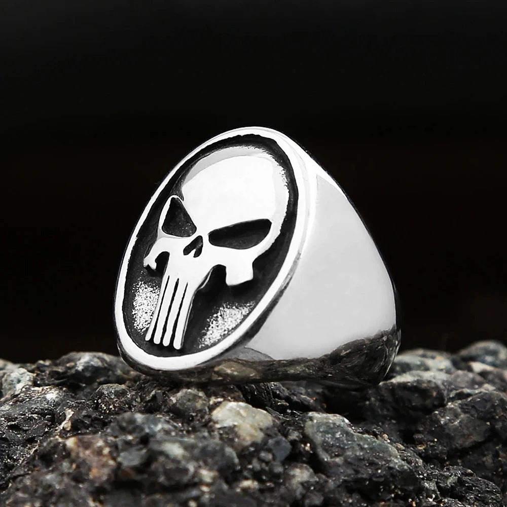 Punk Skull Stainless Steel Men's Ring