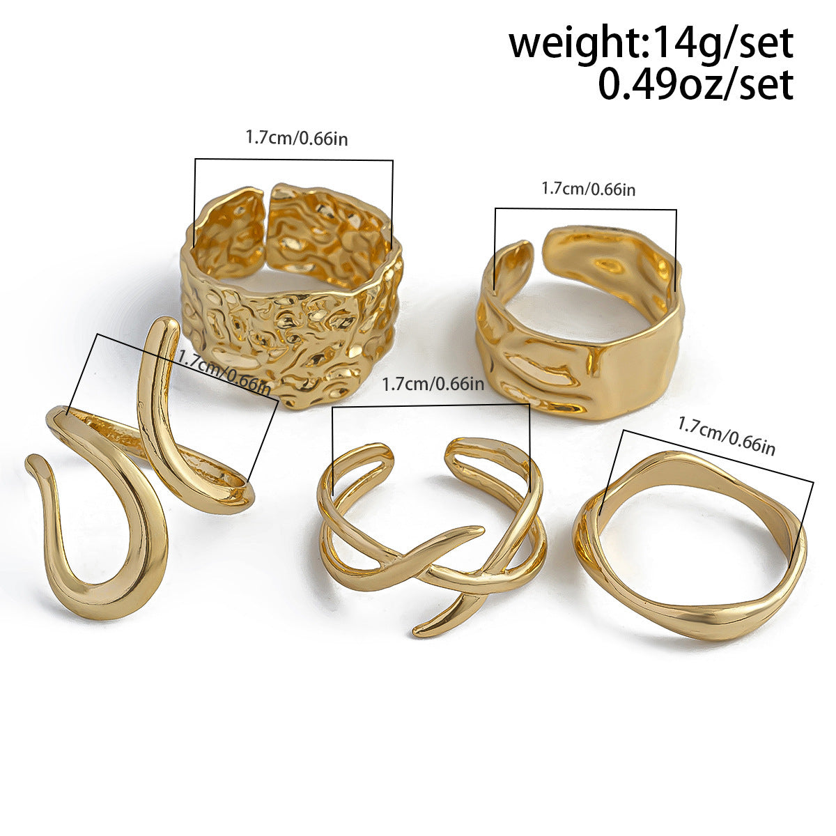 Planderful Vienna Verve Geometric Metal Ring For Fashion Forward Adults With Irregular Lava Texture