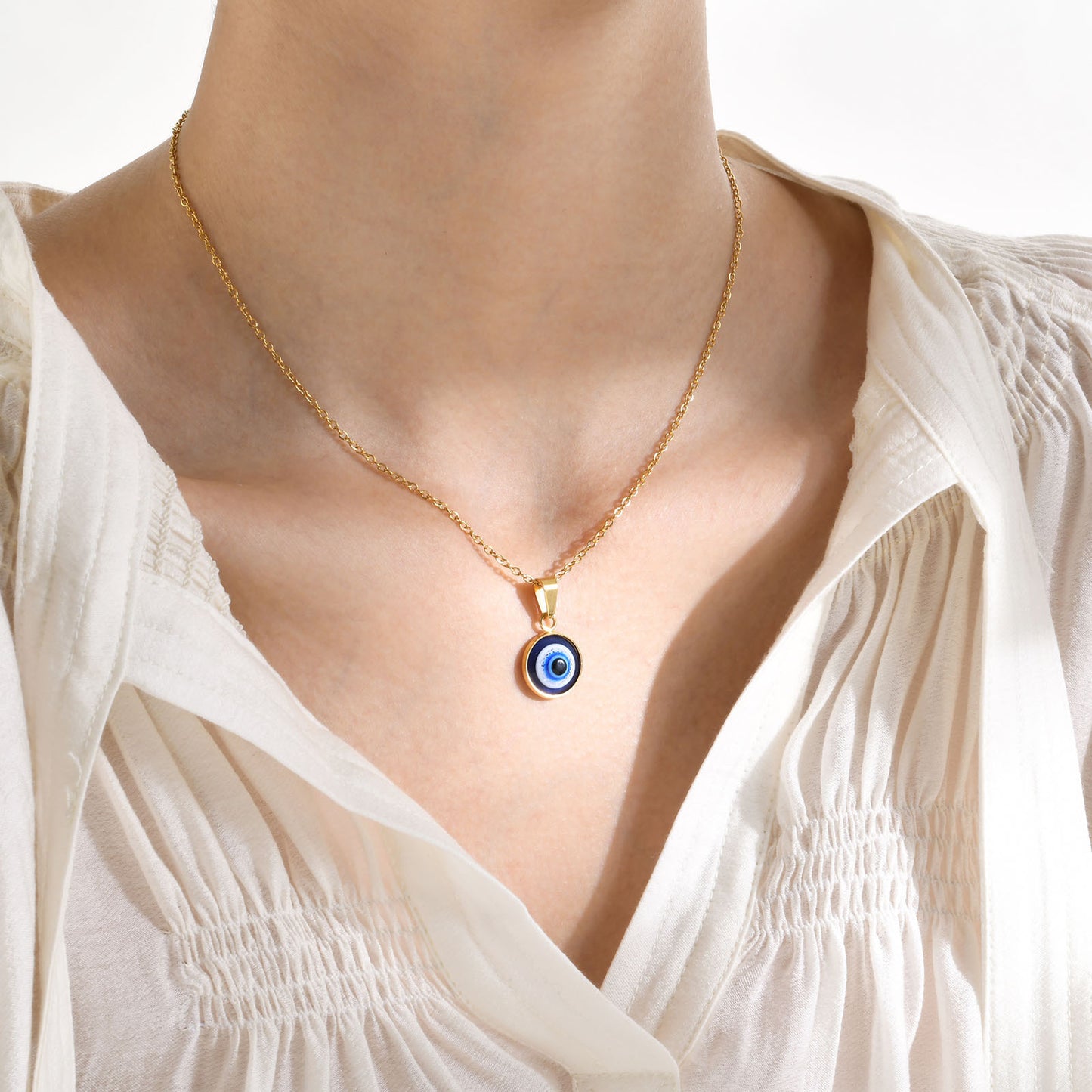 Planderful Stainless Steel Devils Eye Pendant For Men