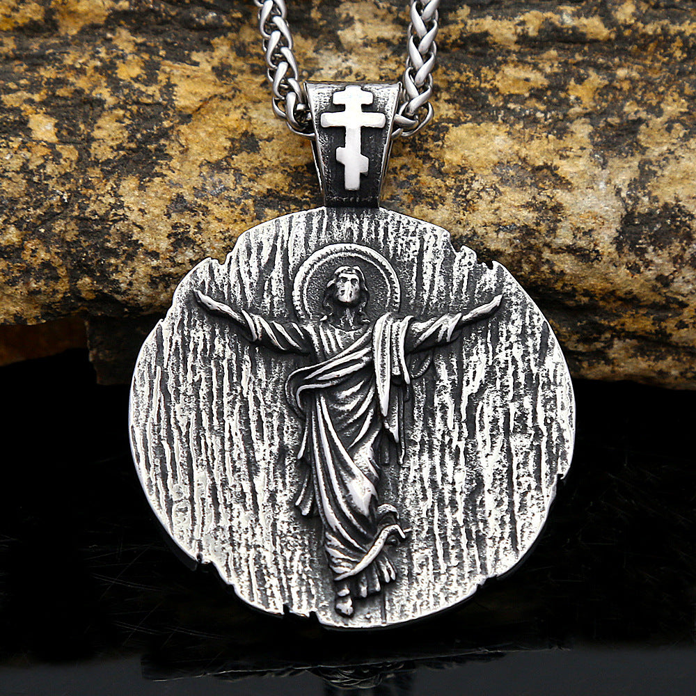 Personalized Punk Retro Men's Titanium Steel Pendant Necklace