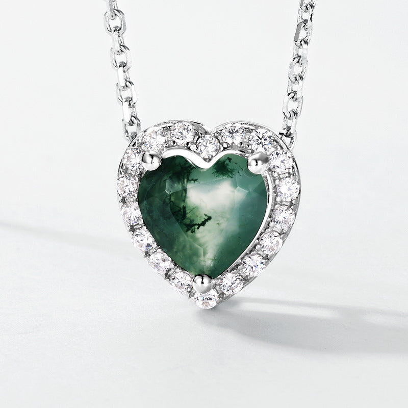 Planderful Jewelry Sterling Silver Agate Necklace For Women Elegant Everyday Luxury Gift