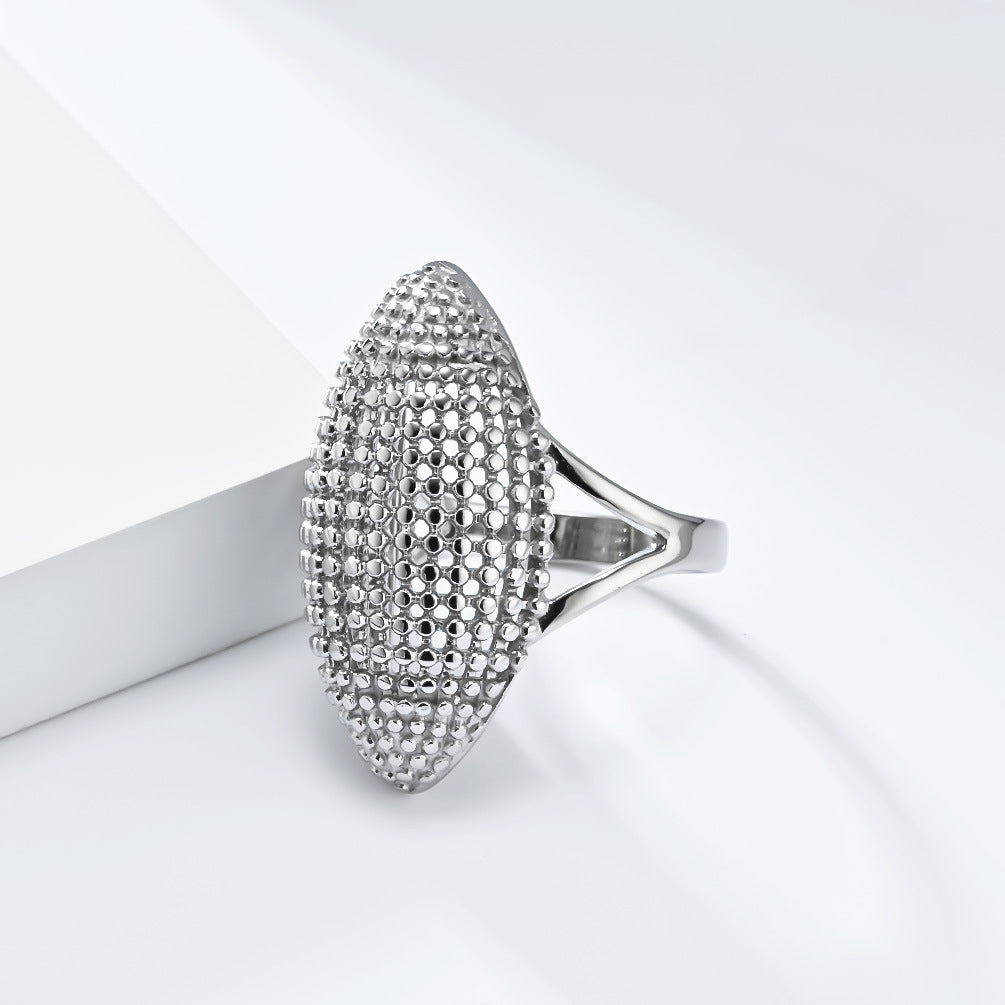 European and American Exaggerated French High-End K Gold Ring