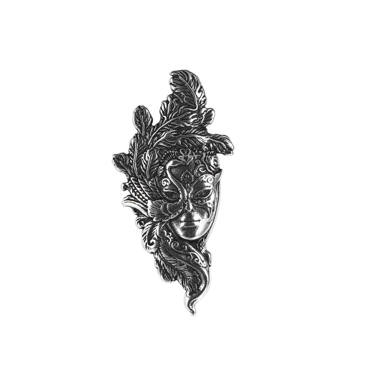 Ethnic Relief Mask Men's Pendant – Medieval Pattern Classical Exotic Necklace