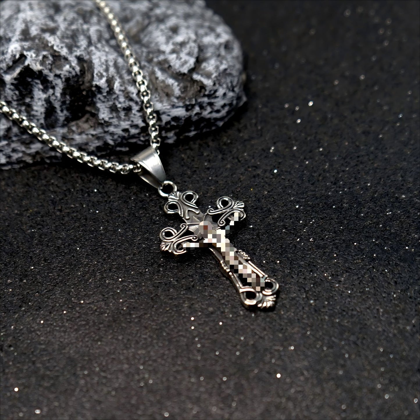 Steel Necklace - Vintage Bohemian Cross Pendant
