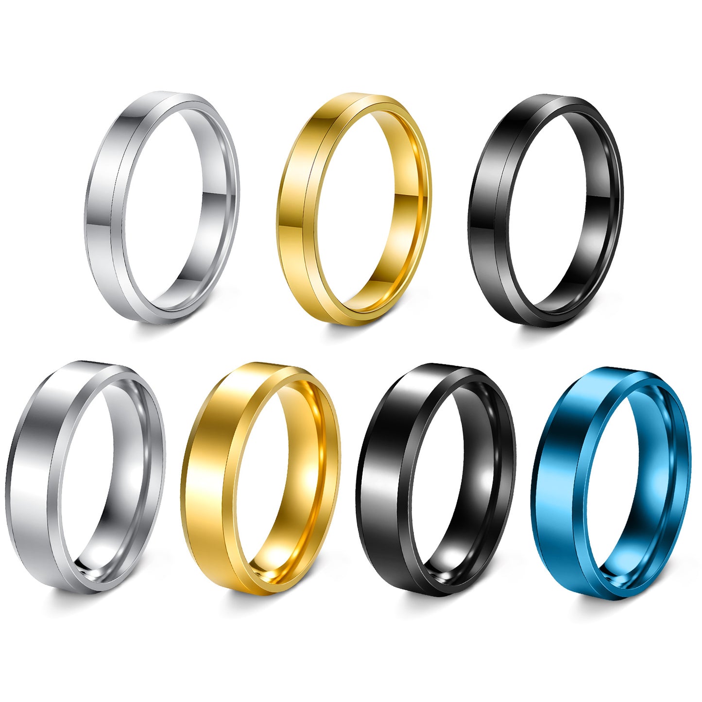 Stainless Steel Unisex Ring Planderful Everyday Genie Collection Minimalist Durable Trendy Jewelry For Him And Her