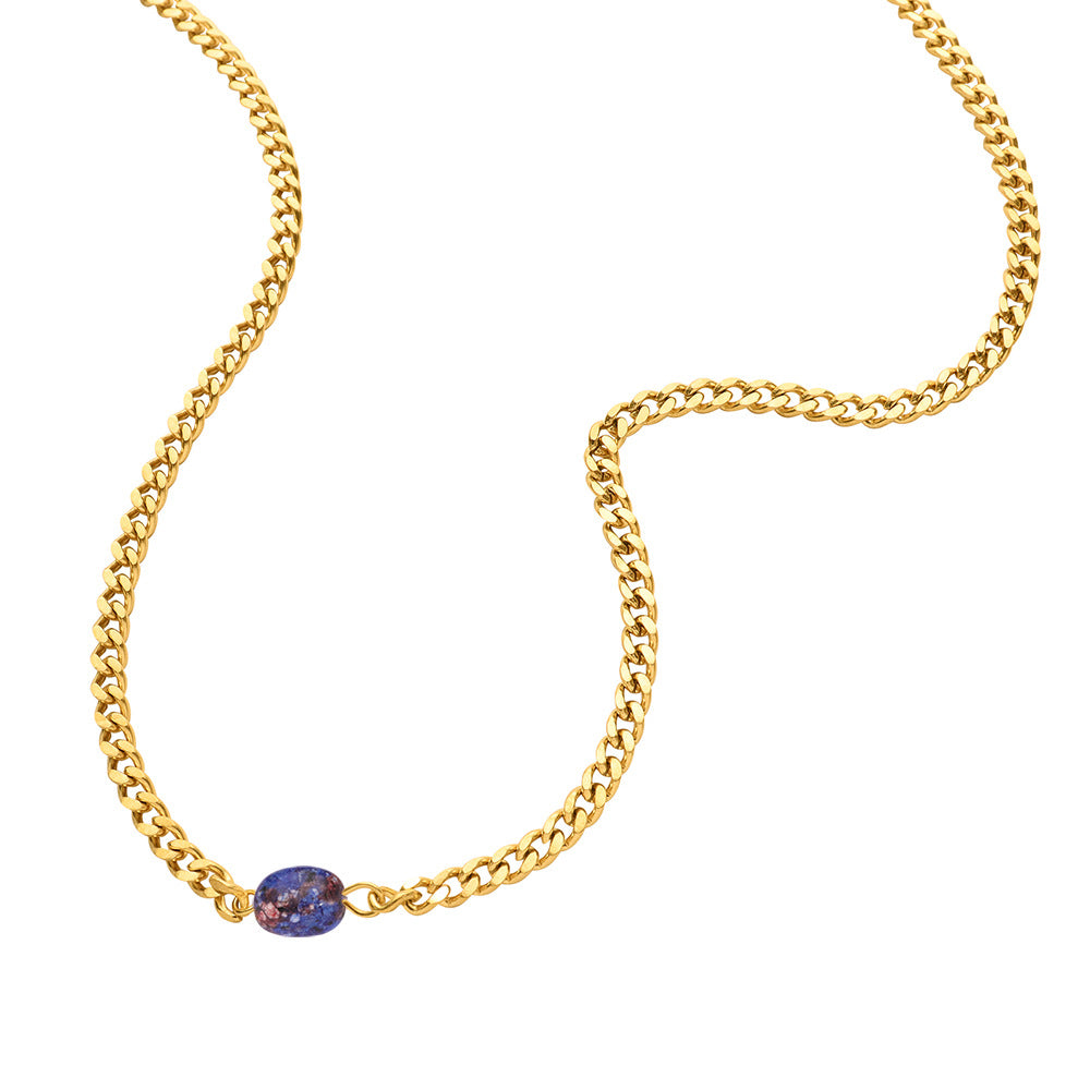 Spice Girls Inspired Handcrafted Freshwater Pearl Necklace with Titanium Steel and 18k Gold Plating