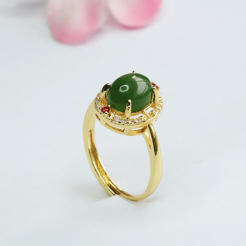 Fortune's Favor Sterling Silver Jade Ring