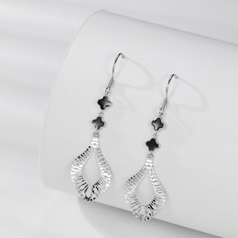 Clover Korean 925 Sterling Silver Women's Earrings