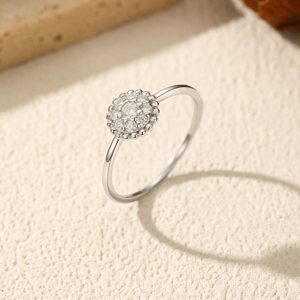S925 Sterling Silver Brilliant Moissanite Ring