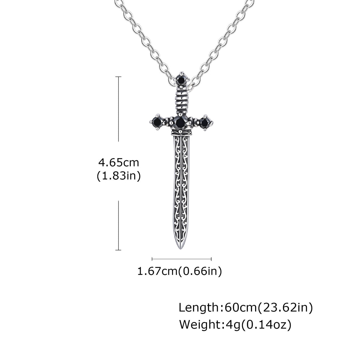 Gothic Zircon Pendant Necklace — Three Designs