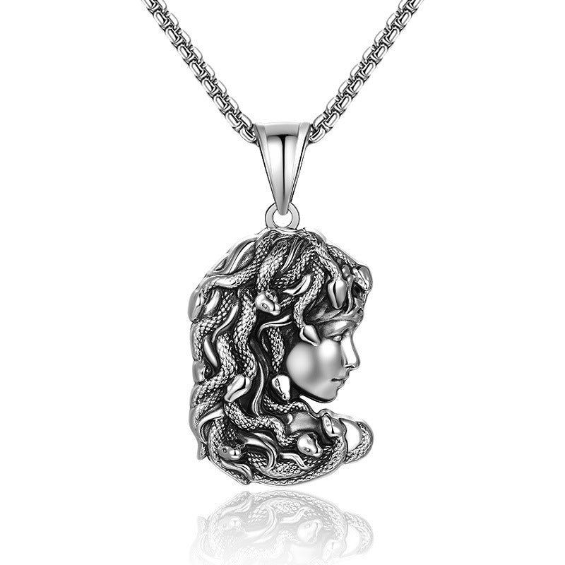 Punk Snake Stainless Steel Women's Pendant Necklace