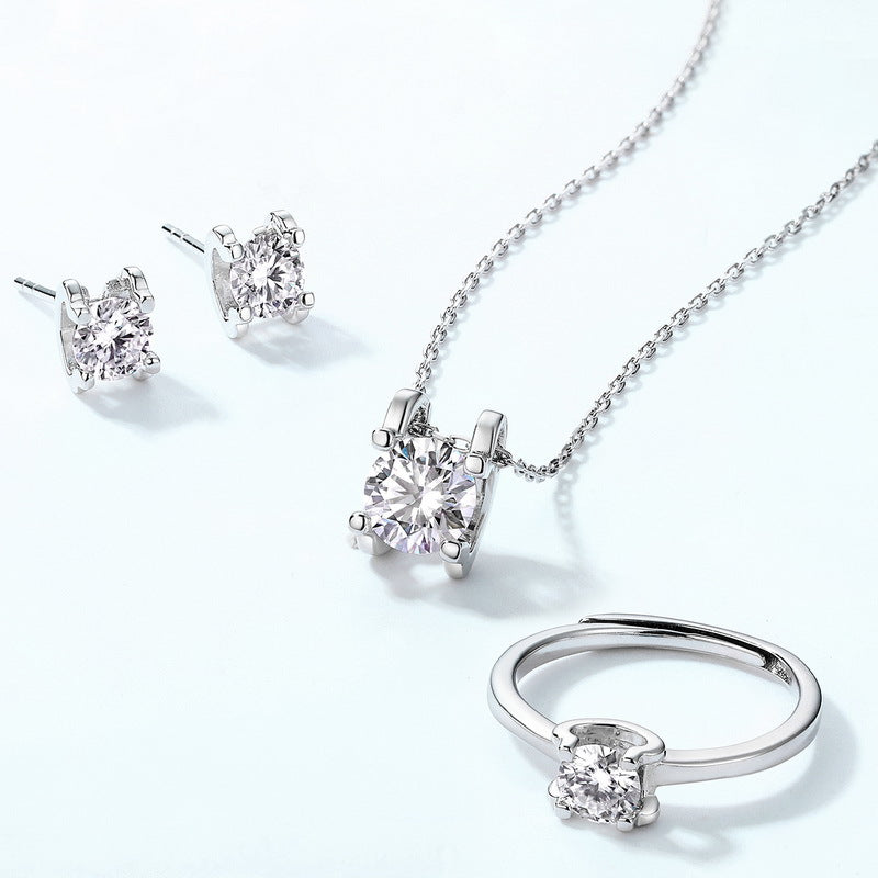 S925 Sterling Silver Moissanite Minimalist Jewelry Collection