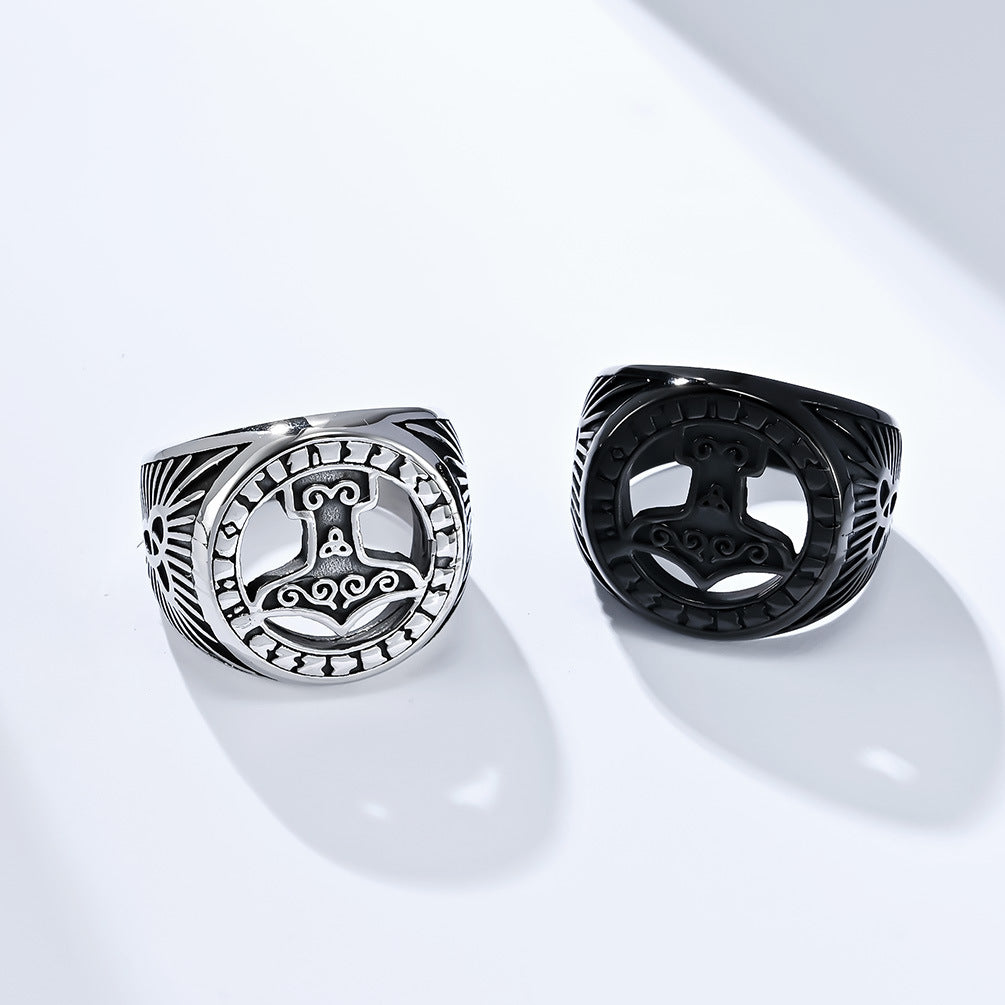 Planderful Steel Celtic Triangle Knot Ring For Men Eternal Viking Punk Style Sizes 8 9 10 11 12
