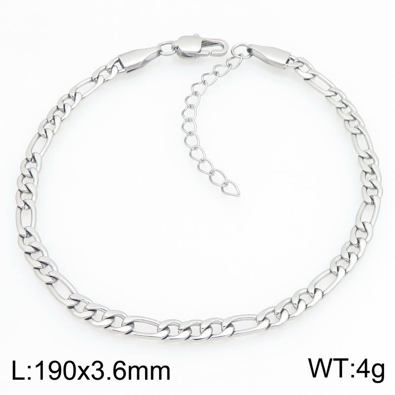 Figaro Titanium Steel Bracelet – Daily Unisex Neutral Wind Element Chain Nk Chain Bracelet