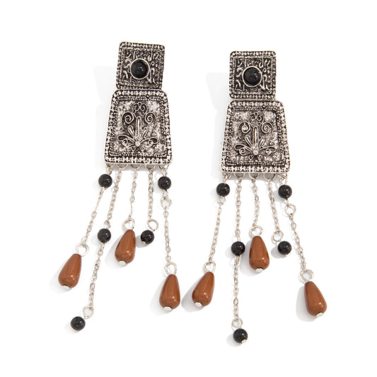 Statement Earrings Beaded Fringe By Planderful Vienna Verve For Women Timeless Glamour