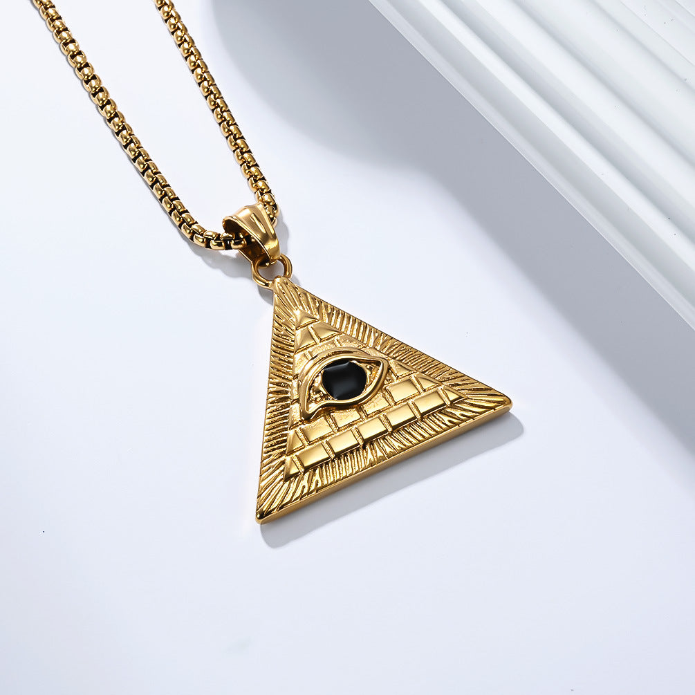 Iconic Eye Of Horus Necklace By Planderful Timeless Ancient Egyptian Triangle Pyramid For Travelers And Collectors