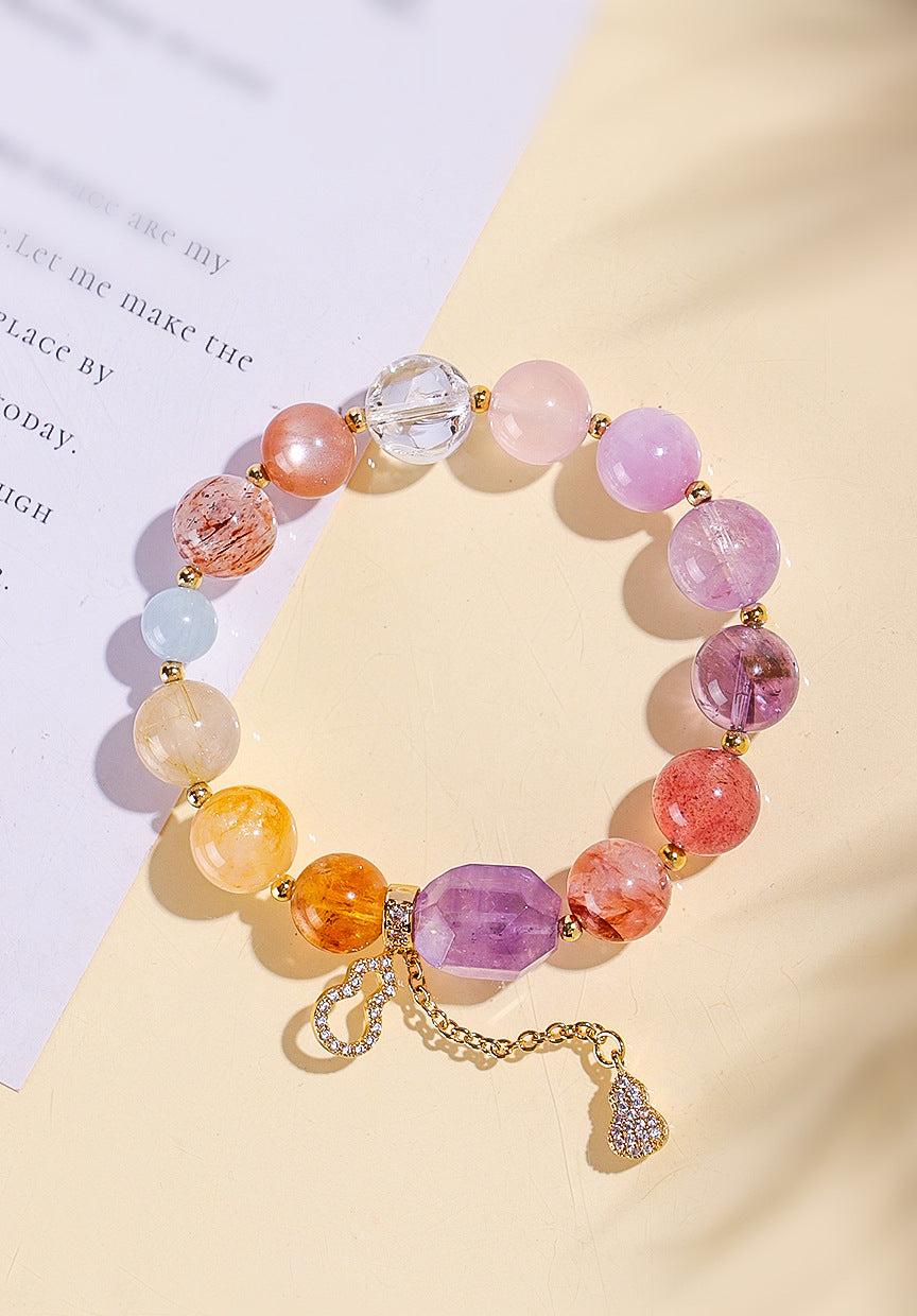 Planderful Fortune's Favor Bracelet – Good Luck Black Gold Super Seven Design