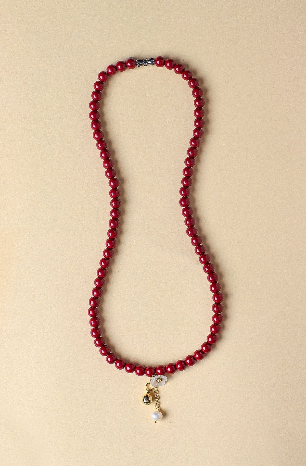 6 mm Purple-Gold Sand Necklace