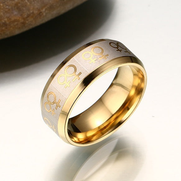 Titanium Steel Personalized Fashion Girlfriend Ring Jewelry